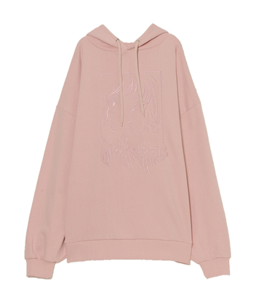 Candy Stripper(キャンディストリッパー)の「GIRLS GIRLS GIRLS HOODIE(パーカー・レディース・オフホワイト/ブラック/ライトブルー/ピンク・2)」の4枚目の写真