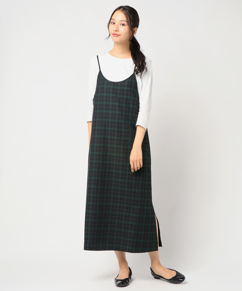 LOWRYS FARM(ローリーズファーム)の「スリットキャミワンピース 809371(ワンピース・レディース・ブラック/ネイビー/カーキ/バーガンディー・FREE)」の9枚目の写真