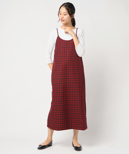 LOWRYS FARM(ローリーズファーム)の「スリットキャミワンピース 809371(ワンピース・レディース・ブラック/ネイビー/カーキ/バーガンディー・FREE)」の10枚目の写真