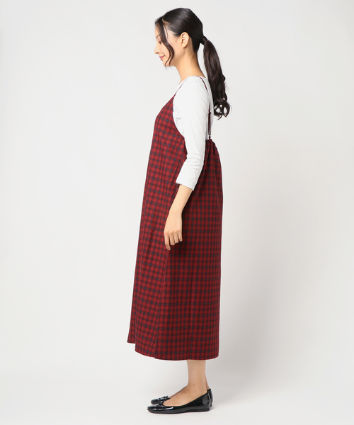 LOWRYS FARM(ローリーズファーム)の「スリットキャミワンピース 809371(ワンピース・レディース・ブラック/ネイビー/カーキ/バーガンディー・FREE)」の5枚目の写真