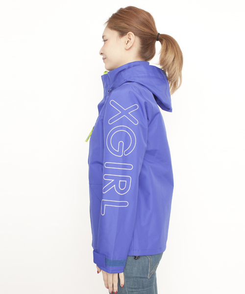 X-girl（エックスガール）の「OUTDOOR JUMPER（ナイロンジャケット・レディース・ブラック/ブルー/カモフラージュ・1/2）」の9枚目の写真