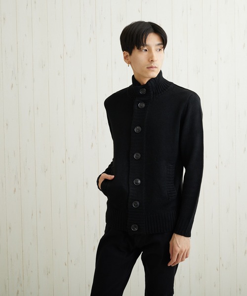Amomento ブラック ハイネック カーディガン ハイネックカーディガン（ニット）｜STRASBURGO OUTLET