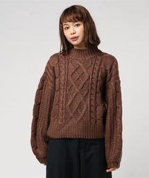 WEGO | WEGO/ロービングハイネックケーブルニット(ニット/セーター)