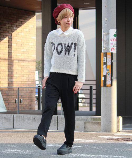 WEGO（ウィゴー）の「WEGO/ハイウエストタックパンツ（その他パンツ・レディース・ブラック/ダークグリーン/ブルー/ネイビー・FREE）」の12枚目の写真