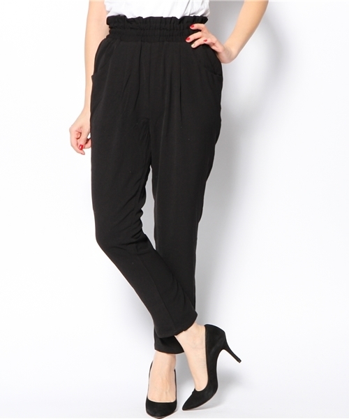 WEGO（ウィゴー）の「WEGO/ハイウエストタックパンツ（その他パンツ・レディース・ブラック/ダークグリーン/ブルー/ネイビー・FREE）」の13枚目の写真