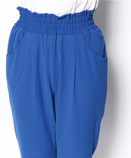 WEGO（ウィゴー）の「WEGO/ハイウエストタックパンツ（その他パンツ・レディース・ブラック/ダークグリーン/ブルー/ネイビー・FREE）」の7枚目の写真