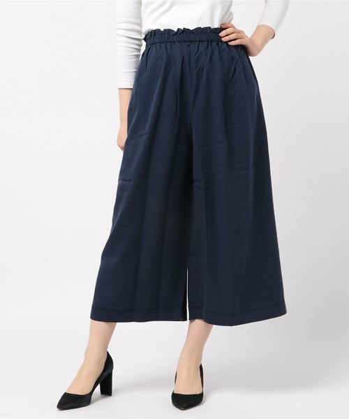 sabstreet my standard(サブストリートマイスタンダード)の「テンセルツイルワイドパンツ【大きいサイズ対応】【9号(M)~19号(5L)】(その他パンツ・レディース・ネイビー/ブラウン/カーキ・19号/15号/9号)」の3枚目の写真