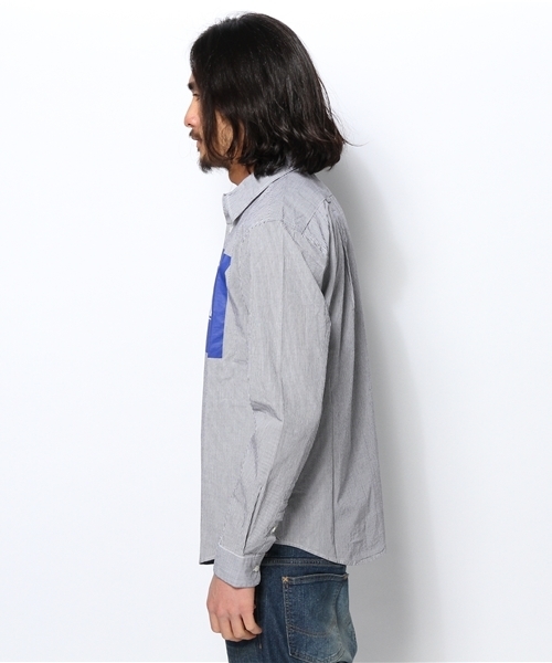 WEGO（ウィゴー）の「WEGO/BOXロゴシャツ（シャツ/ブラウス・メンズ・ホワイト/ブラック・LARGE/MEDIUM）」の7枚目の写真