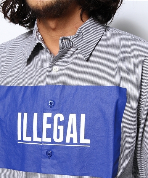 WEGO（ウィゴー）の「WEGO/BOXロゴシャツ（シャツ/ブラウス・メンズ・ホワイト/ブラック・LARGE/MEDIUM）」の9枚目の写真