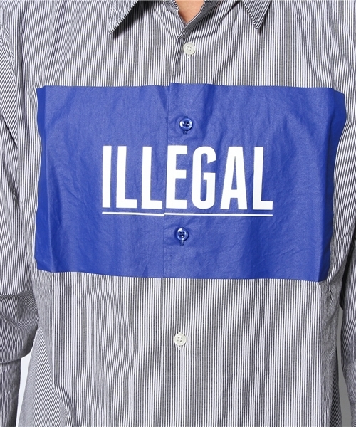 WEGO（ウィゴー）の「WEGO/BOXロゴシャツ（シャツ/ブラウス・メンズ・ホワイト/ブラック・LARGE/MEDIUM）」の11枚目の写真