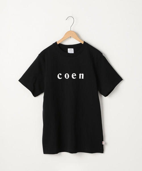coen（コーエン）の「【WOMENS】coen(コーエン)ロゴTシャツ（Tシャツ/カットソー・レディース・ブラック/ホワイト・MEDIUM/LARGE）」の2枚目の写真