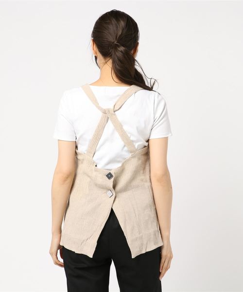 MLM Label(エムエルエムレーベル)の「MLM LABEL エムエルエムレーベル / BAUER CAMISOLE コットンリネンクロスキャミソール アメリカンスリーブ / MLM452C(キャミソール・レディース・ベージュ・S)」の3枚目の写真
