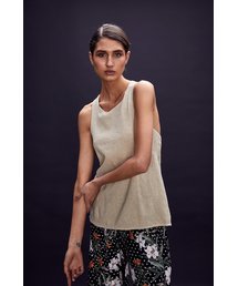 MLM LABEL エムエルエムレーベル / BAUER CAMISOLE コットンリネンクロスキャミソール アメリカンスリーブ / MLM452C