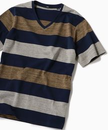SC: MADE IN JAPAN ワイドボーダー Vネック Tシャツ 19SS