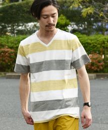 SC: MADE IN JAPAN ワイドボーダー Vネック Tシャツ 19SS