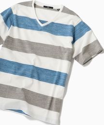 SC: MADE IN JAPAN ワイドボーダー Vネック Tシャツ 19SS