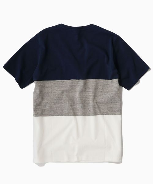 SHIPS(シップス)の「SC: MADE IN JAPAN ワイドボーダー Vネック Tシャツ 19SS(Tシャツ/カットソー・メンズ・チャコールグレー/ライトブルー/ネイビー/ブラウン/レッド/イエロー/コバルトブルー/ダークネイビー・SMALL/MEDIUM/LARGE/X-LARGE)」の22枚目の写真