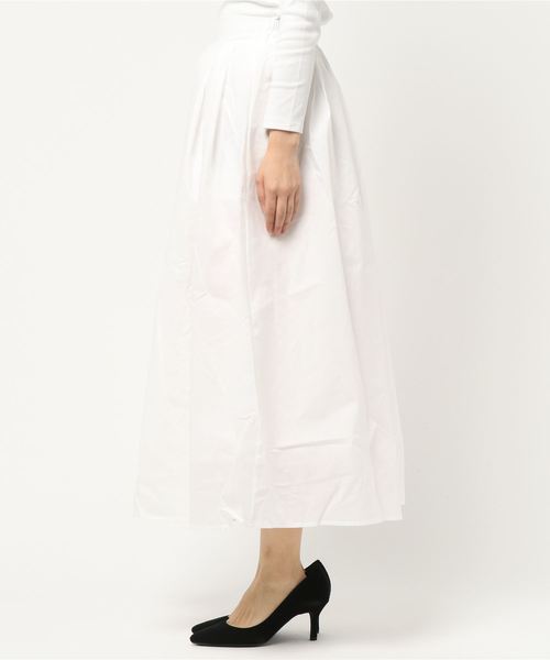 KOBE LETTUCE（コウベレタス）の「タック入りロングフレアスカート（スカート・レディース・ブラック/オフホワイト/イエロー/ブルー/グリーン/ピンク系その他・FREE）」の7枚目の写真