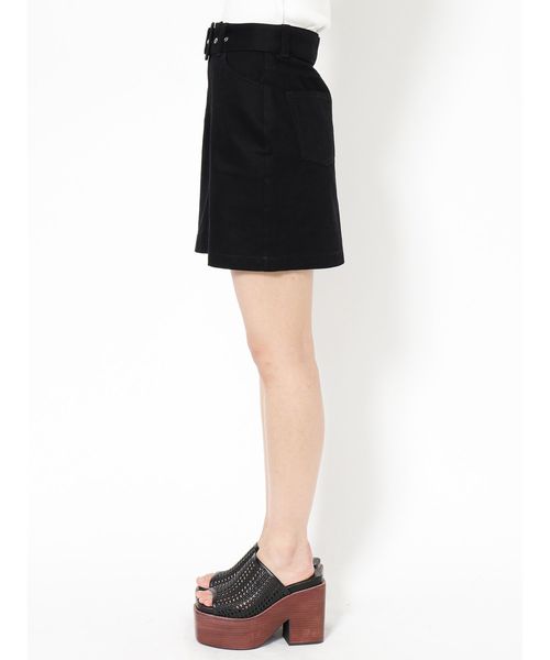 EMODA（エモダ）の「ベルトボックスミニスカート（スカート・レディース・ブラック/ホワイト/キャメル・SMALL/MEDIUM）」の16枚目の写真