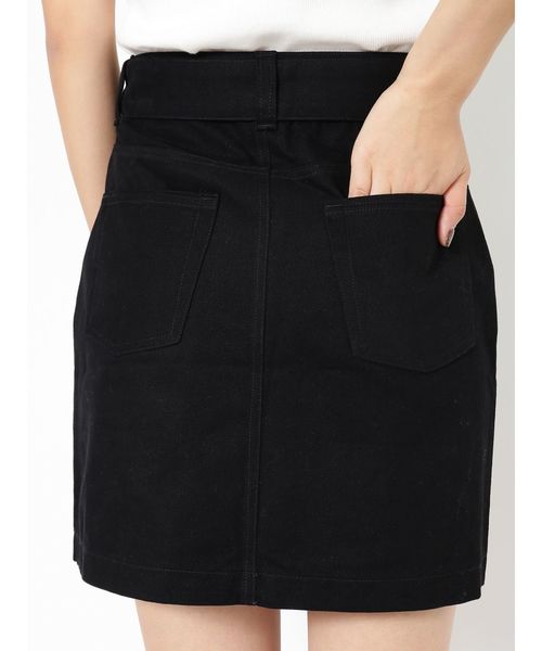 EMODA（エモダ）の「ベルトボックスミニスカート（スカート・レディース・ブラック/ホワイト/キャメル・SMALL/MEDIUM）」の9枚目の写真