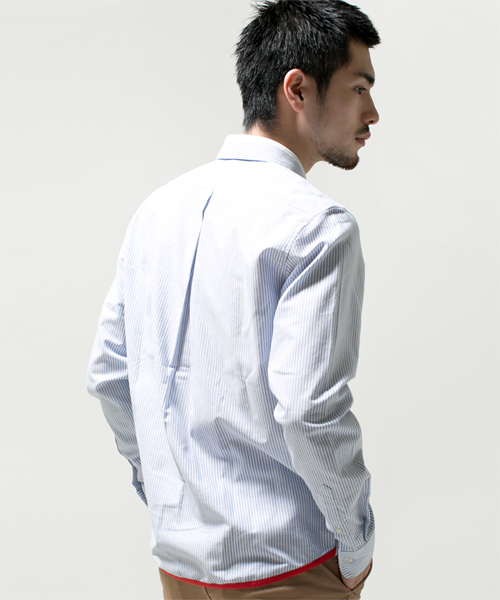 NANO universe(ナノユニバース)の「イージーケアストライプシャツ(シャツ/ブラウス・メンズ・サックスブルー/ブルー/ラベンダー・X-LARGE/MEDIUM/LARGE/SMALL)」の12枚目の写真