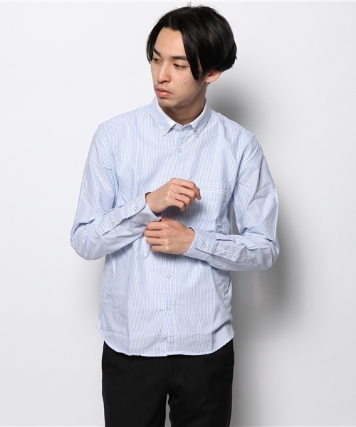 NANO universe(ナノユニバース)の「イージーケアストライプシャツ(シャツ/ブラウス・メンズ・サックスブルー/ブルー/ラベンダー・X-LARGE/MEDIUM/LARGE/SMALL)」の14枚目の写真