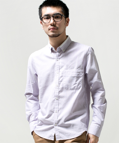 NANO universe(ナノユニバース)の「イージーケアストライプシャツ(シャツ/ブラウス・メンズ・サックスブルー/ブルー/ラベンダー・X-LARGE/MEDIUM/LARGE/SMALL)」の18枚目の写真