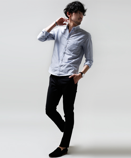 NANO universe(ナノユニバース)の「イージーケアストライプシャツ(シャツ/ブラウス・メンズ・サックスブルー/ブルー/ラベンダー・X-LARGE/MEDIUM/LARGE/SMALL)」の19枚目の写真