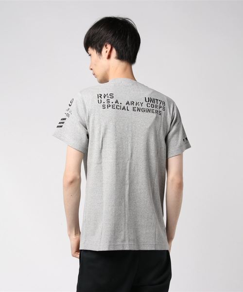 VIBGYOR(ヴィブジョー)の「スパンテレコミリタリークルーネックTシャツ (RM)(Tシャツ/カットソー・メンズ・ブラック/グレー/オフホワイト/カーキ・MEDIUM/X-LARGE/LARGE)」の7枚目の写真