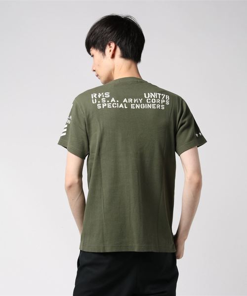 VIBGYOR(ヴィブジョー)の「スパンテレコミリタリークルーネックTシャツ (RM)(Tシャツ/カットソー・メンズ・ブラック/グレー/オフホワイト/カーキ・MEDIUM/X-LARGE/LARGE)」の8枚目の写真
