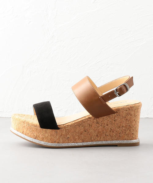 ODETTE E ODILE（オデットエオディール）の「OFC 2ベルトウェッジ サンダル70（サンダル・レディース・その他1/シルバー/ブラック・35/36/37）」の7枚目の写真