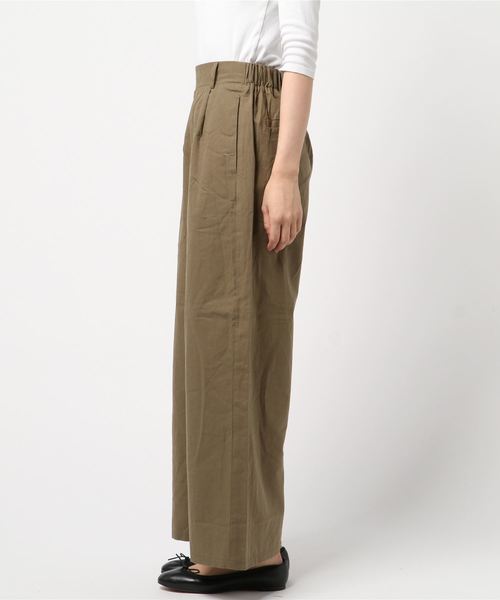 Te chichi TERRASSE(テチチテラス)の「リネン混ワイドパンツ(その他パンツ・レディース・ネイビー/オフホワイト/カーキ・フリ-)」の4枚目の写真