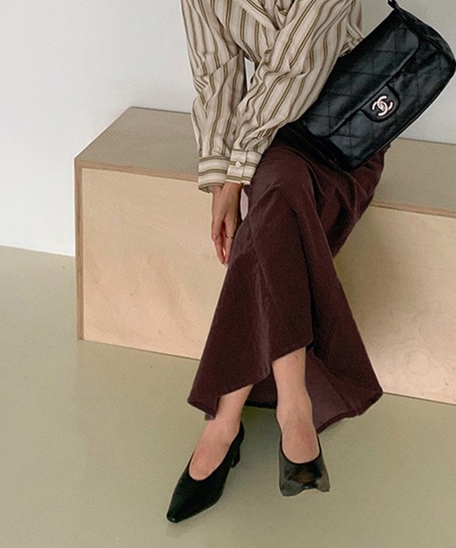 Leja(レジャ)の「【ZOZO限定色登場】マーメイドスカート ロング 足長効果 ハイウエスト(スカート・レディース・ベージュ/ブラック/アイボリー/ブラック×ホワイト/レオパード/ネイビー/ブラウン/マルチ/ドット/ライトブルー/ライトベージュ/ライトブラウン/イエロー/ブルー/グリーン/パープル/ブラック系その他/ダークブラウン系/ベージュ系・FREE/SMALL)」の7枚目の写真