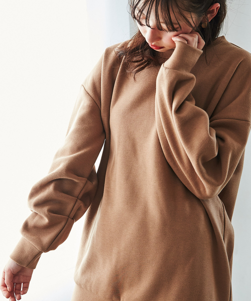 GeeRA(ジーラ)の「袖タックボリュームスウェット(スウェット・レディース・モカ/ブラック・X-LARGE/MEDIUM/LARGE)」の8枚目の写真