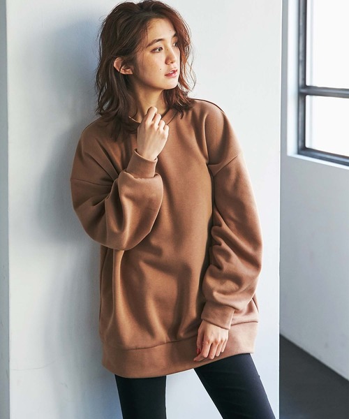 GeeRA(ジーラ)の「袖タックボリュームスウェット(スウェット・レディース・モカ/ブラック・X-LARGE/MEDIUM/LARGE)」の17枚目の写真