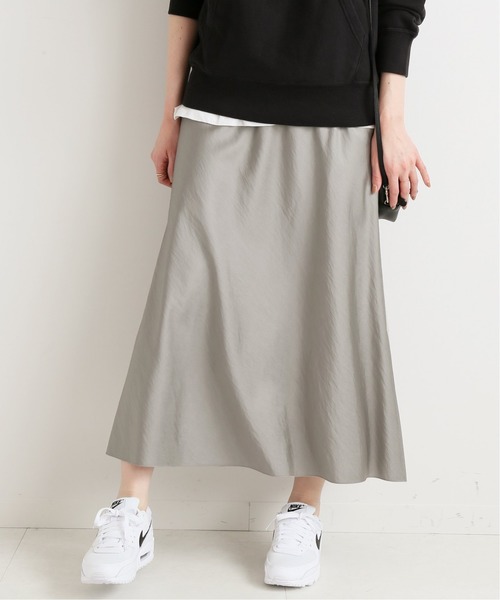 IENA イエナ VI/PAサテン スリットスカート 38 然様 