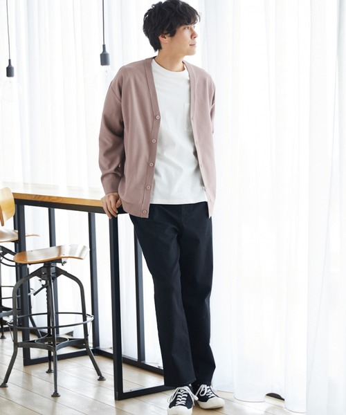 LAKOLE（ラコレ）の「天竺ニットカーディガン / LAKOLE（カーディガン/ボレロ・メンズ・ライトグレー/ブラウン/アイボリー・MEDIUM/LARGE）」の5枚目の写真