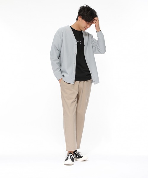 LAKOLE（ラコレ）の「天竺ニットカーディガン / LAKOLE（カーディガン/ボレロ・メンズ・ライトグレー/ブラウン/アイボリー・MEDIUM/LARGE）」の9枚目の写真