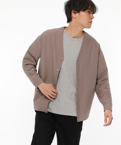 LAKOLE（ラコレ）の「天竺ニットカーディガン / LAKOLE（カーディガン/ボレロ・メンズ・ライトグレー/ブラウン/アイボリー・MEDIUM/LARGE）」の8枚目の写真