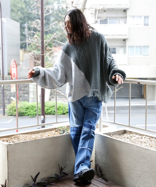 masterkey（マスターキー）の「mn2162-PARASYTE-SHORT（ニット/セーター・メンズ・ベージュ/グレー/ブラック・FREE）」の10枚目の写真