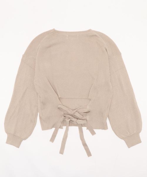 ROPE' PICNIC（ロペピクニック）の「【一部店舗限定】バックリボンニットプルオーバー（ニット/セーター・レディース・ブラック/ベージュ/サックスブルー・38/40）」の13枚目の写真