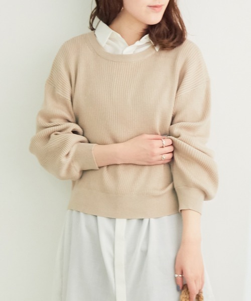 ROPE' PICNIC（ロペピクニック）の「【一部店舗限定】バックリボンニットプルオーバー（ニット/セーター・レディース・ブラック/ベージュ/サックスブルー・38/40）」の2枚目の写真