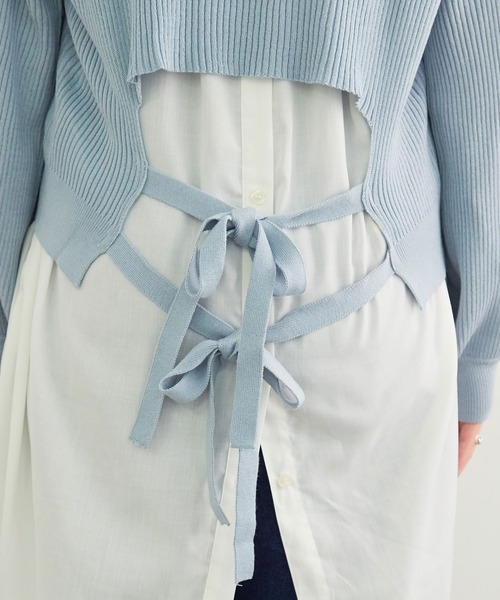 ROPE' PICNIC（ロペピクニック）の「【一部店舗限定】バックリボンニットプルオーバー（ニット/セーター・レディース・ブラック/ベージュ/サックスブルー・38/40）」の6枚目の写真