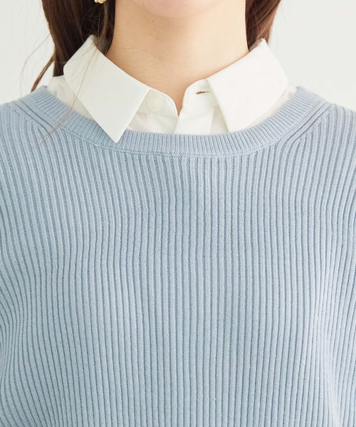 ROPE' PICNIC（ロペピクニック）の「【一部店舗限定】バックリボンニットプルオーバー（ニット/セーター・レディース・ブラック/ベージュ/サックスブルー・38/40）」の7枚目の写真