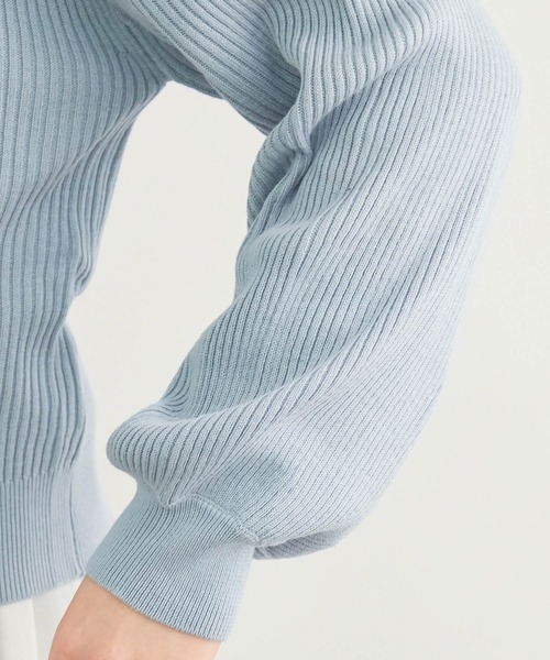 ROPE' PICNIC（ロペピクニック）の「【一部店舗限定】バックリボンニットプルオーバー（ニット/セーター・レディース・ブラック/ベージュ/サックスブルー・38/40）」の8枚目の写真