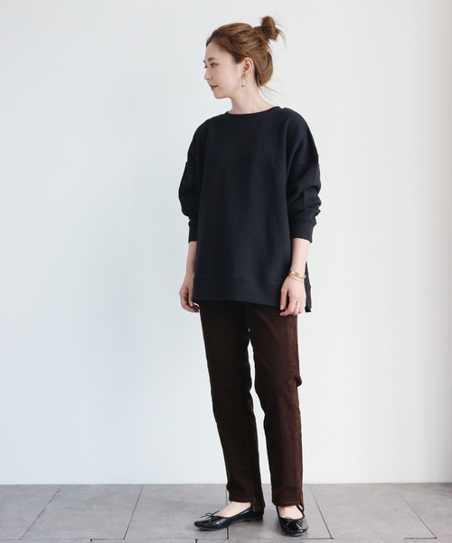 AMERICAN HOLIC（アメリカンホリック）の「ドロップショルダー裏毛プルオーバー＊●（スウェット・レディース・ブラウン/アイボリー/ラベンダー/ブルー/ブラック/モカ/ベージュ・FREE）」の10枚目の写真