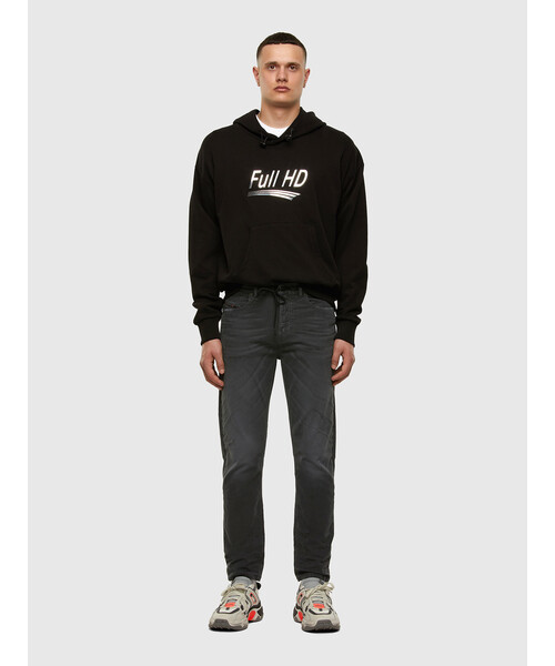 メンズ メタリック プリント スウェット スウェット フーディー スウェット プリント スウェット Diesel ディーゼル のファッション