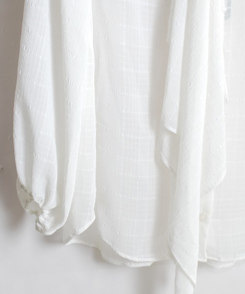 roarguns(ロアーガンズ)の「75d SUCKER DRAPE SHIRTS(シャツ/ブラウス・レディース・ブラック系その他/ホワイト系その他・0)」の7枚目の写真