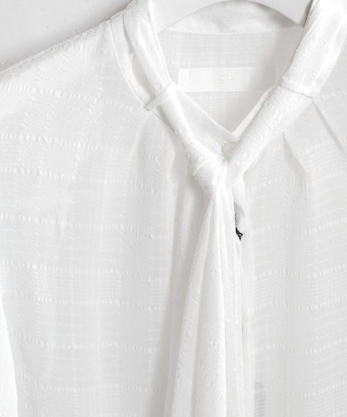 roarguns(ロアーガンズ)の「75d SUCKER DRAPE SHIRTS(シャツ/ブラウス・レディース・ブラック系その他/ホワイト系その他・0)」の4枚目の写真