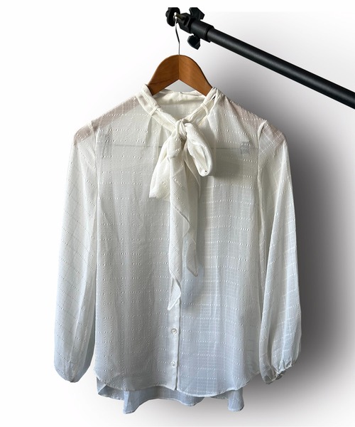 roarguns(ロアーガンズ)の「75d SUCKER DRAPE SHIRTS(シャツ/ブラウス・レディース・ブラック系その他/ホワイト系その他・0)」の8枚目の写真